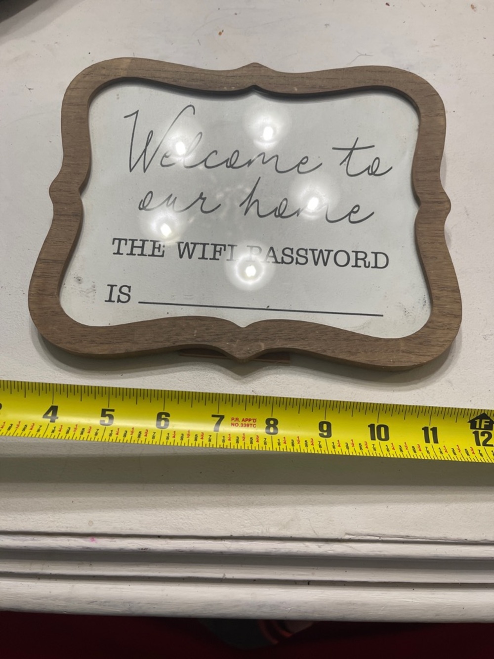Welcome to Our Home WiFi Password Sign - Wood Frame